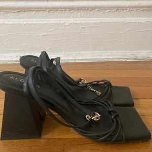 Square Toe Heeled Sandals